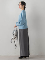 【WEB限定カラーあり】ラメボトルネックプルオーバー≪手洗い可能≫