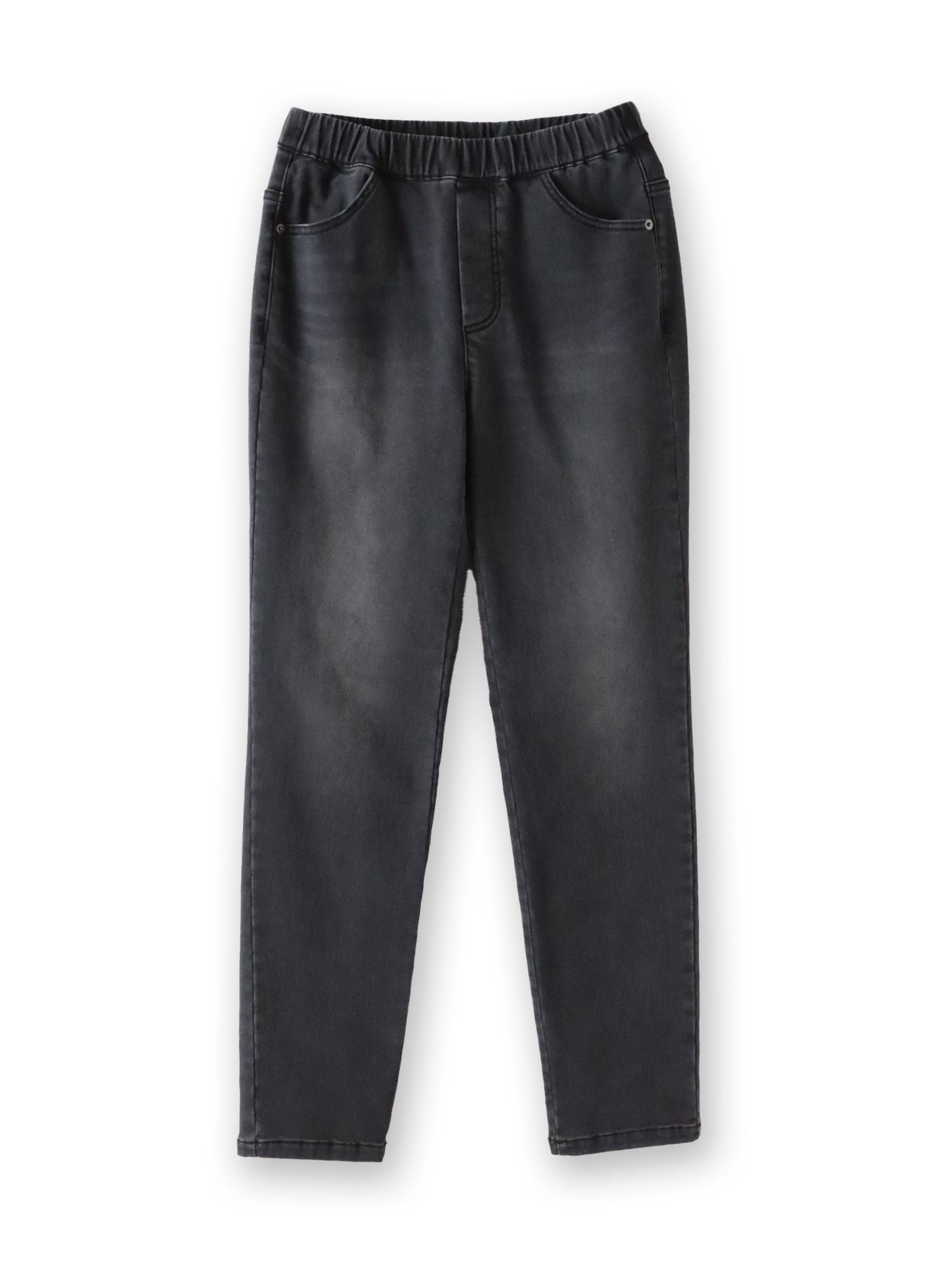 【WEB限定/大きいサイズ】”楽暖”あったか裏起毛スキニーデニム≪洗濯機で洗える≫