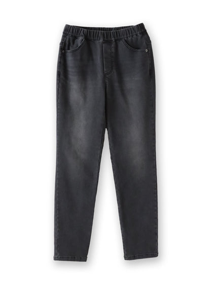 【WEB限定/大きいサイズ】”楽暖”あったか裏起毛スキニーデニム≪洗濯機で洗える≫