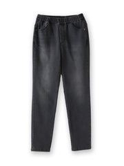 【WEB限定/大きいサイズ】”楽暖”あったか裏起毛スキニーデニム≪洗濯機で洗える≫