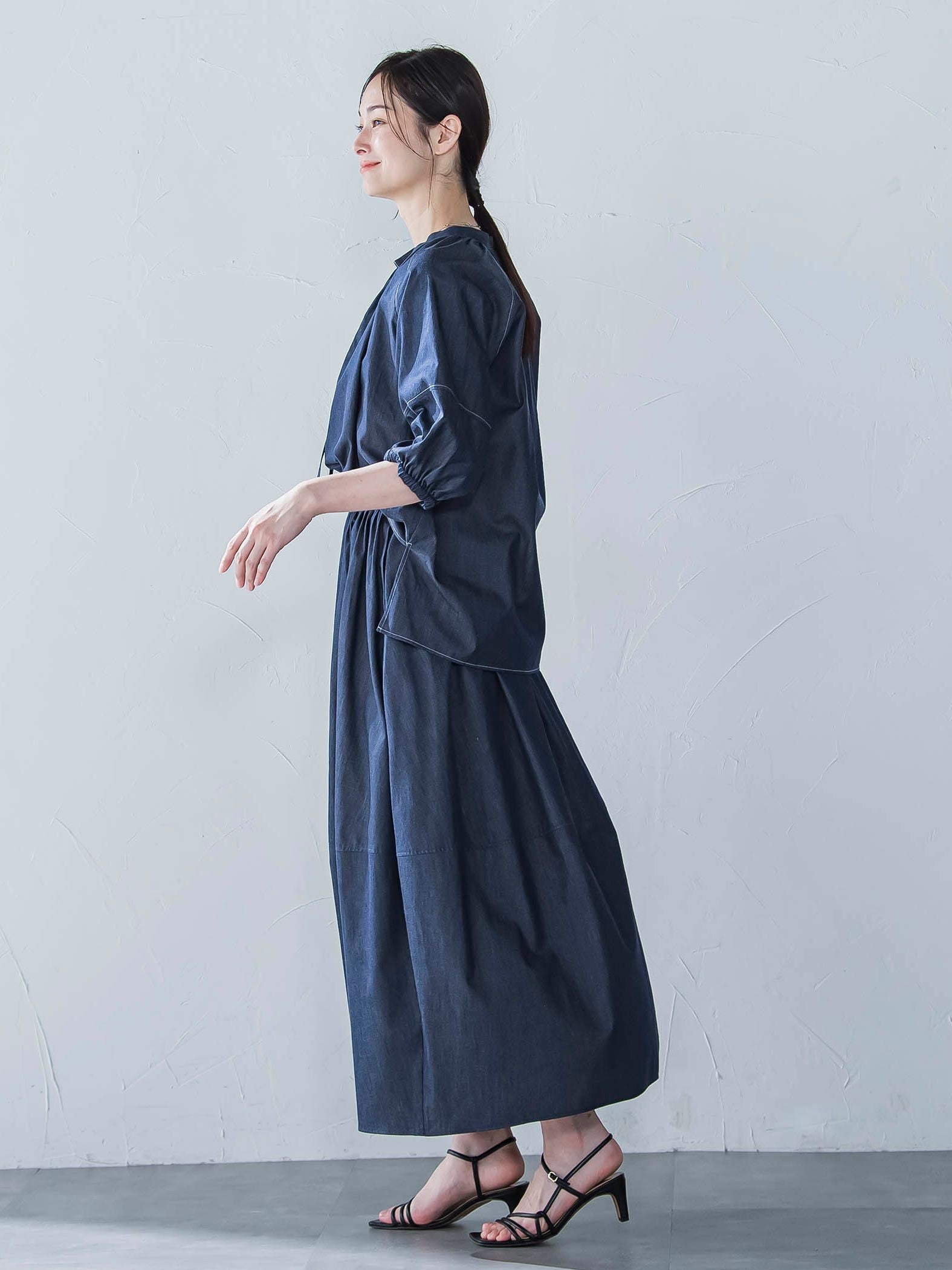 【WEB限定】極上ライトデニムスカート≪洗濯機で洗える≫