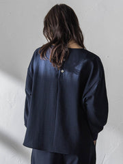 【一瞬で楽とキレイを叶える】タンブラーオックスギャザー袖ブラウス≪手洗い可能≫