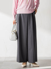 ソフィーツイルストレッチワイドパンツ ≪洗える≫