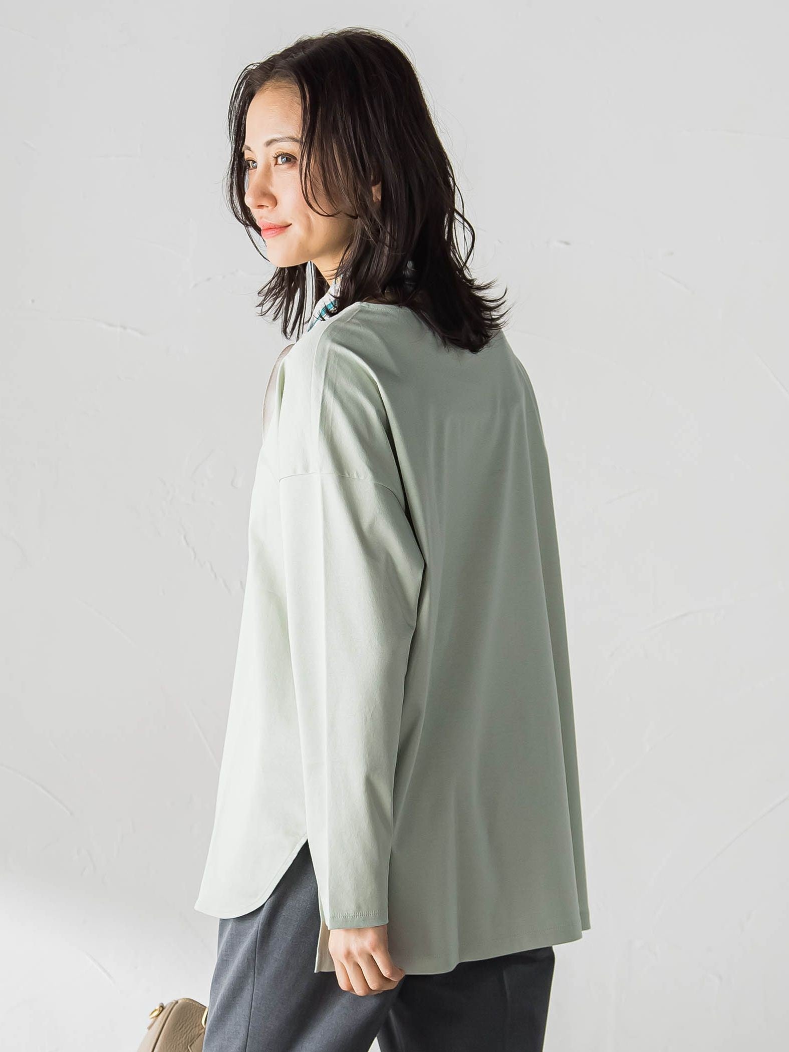 【WEB限定】プレミアムコットンコンフォートカットソー≪3サイズ/洗濯機で洗える/接触冷感≫