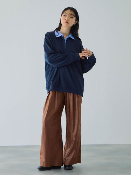 配色ポロスウェットプルオーバー≪セットアップ対応/手洗い可能≫