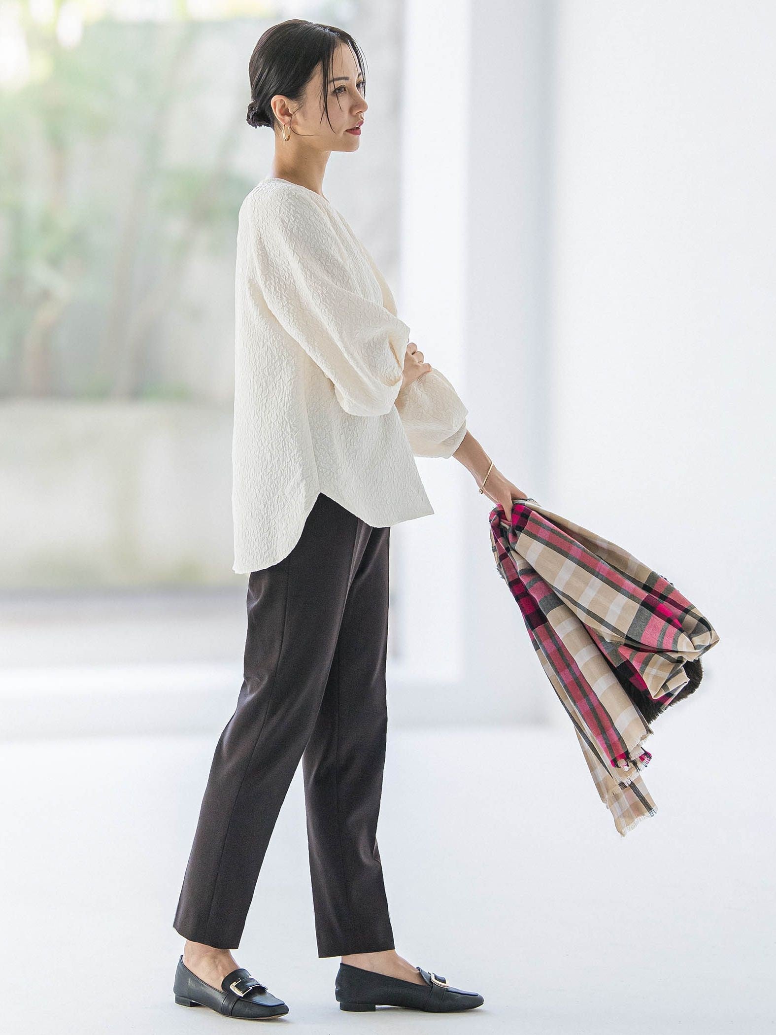 【WEB限定】エアリージャガードブラウス≪洗濯機で洗える≫