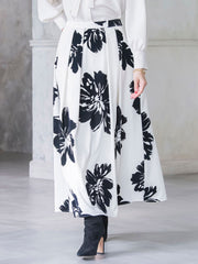 ビッグフラワーフロッキースカート