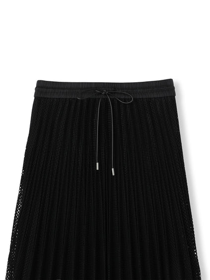 メッシュレースプリーツスカート≪洗濯機で洗える≫