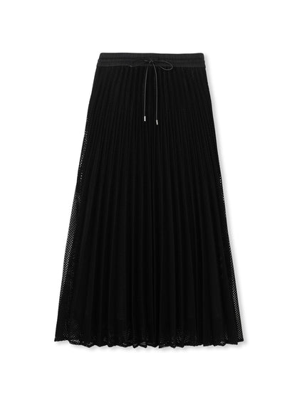 メッシュレースプリーツスカート≪洗濯機で洗える≫