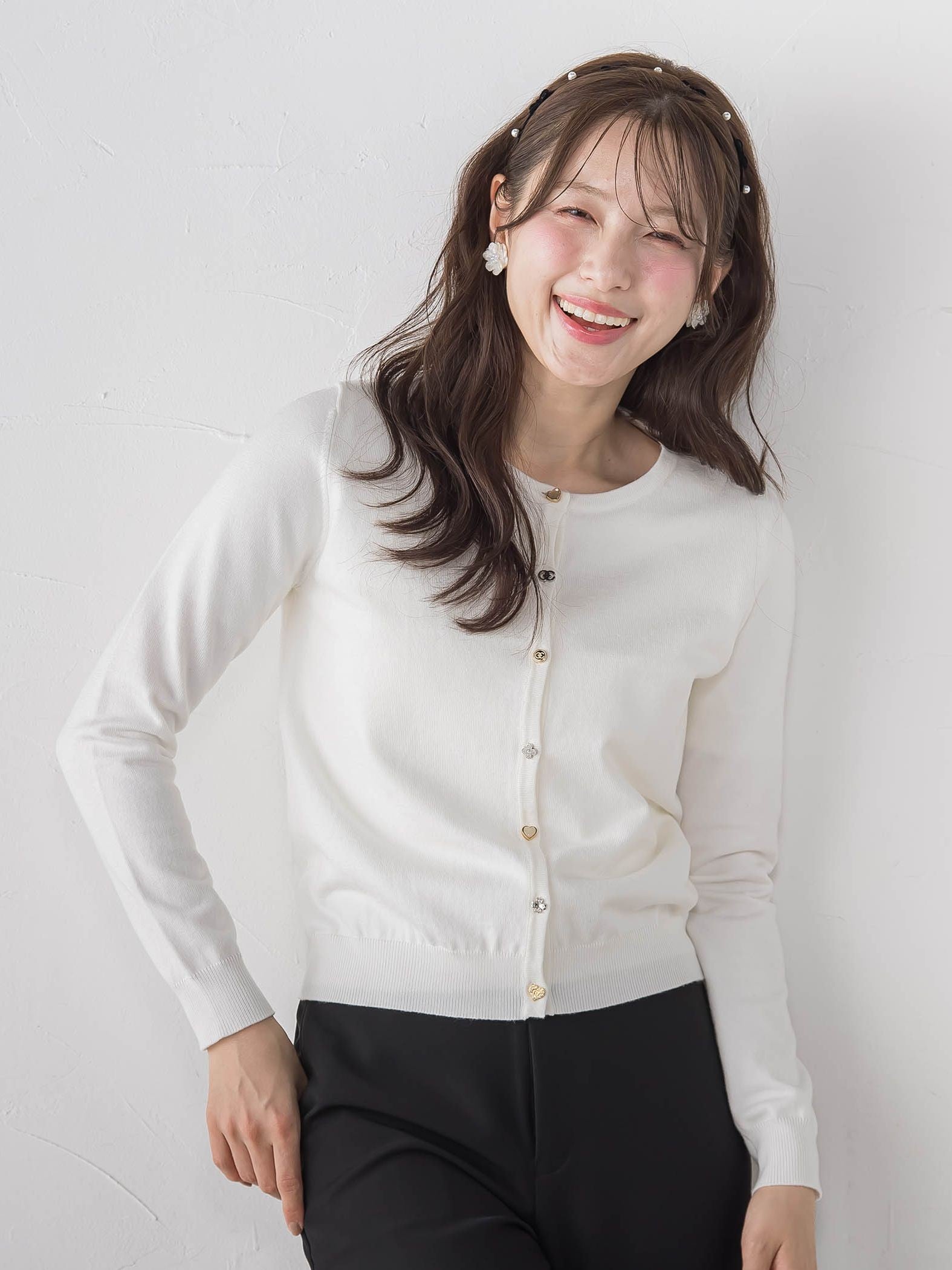 45TH限定≪QCロゴ入り≫マルチ釦ツインニット