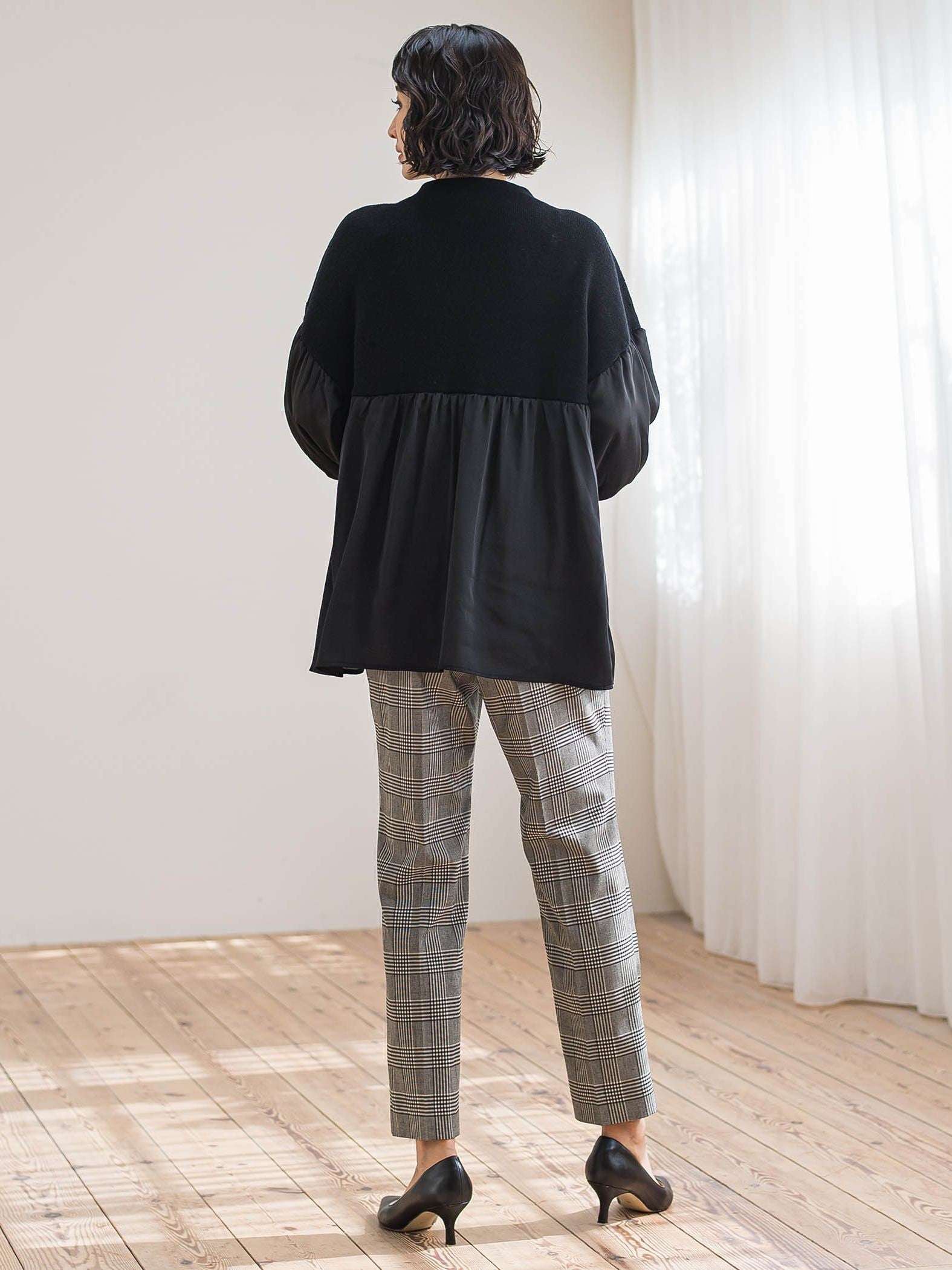 【WEB限定/大きいサイズ】”すっきり快適な履き心地”テーパードパンツ≪洗濯機で洗える≫