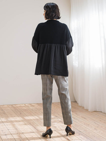 【WEB限定/大きいサイズ】”すっきり快適な履き心地”テーパードパンツ≪洗濯機で洗える≫