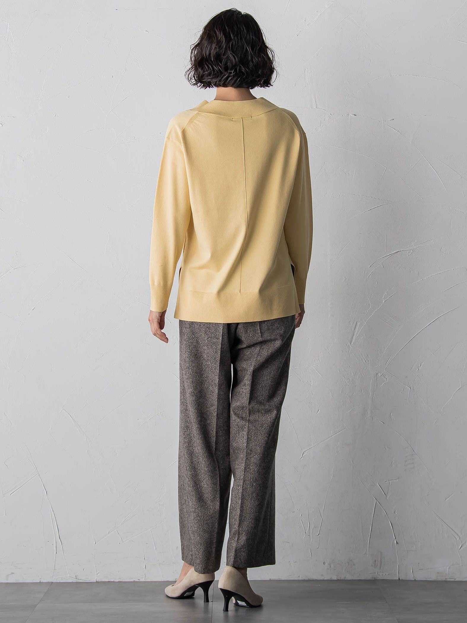 【大きいサイズ】ウールラメシャンブレーパンツ