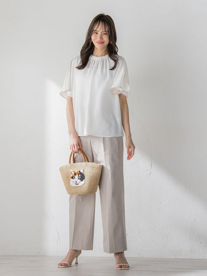 【VIOLAd'ORO】キャット刺繍かごバック