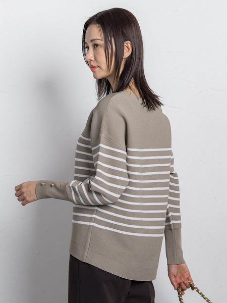 【WEB限定】ソデボタンガーターニット≪11号あり/洗える≫