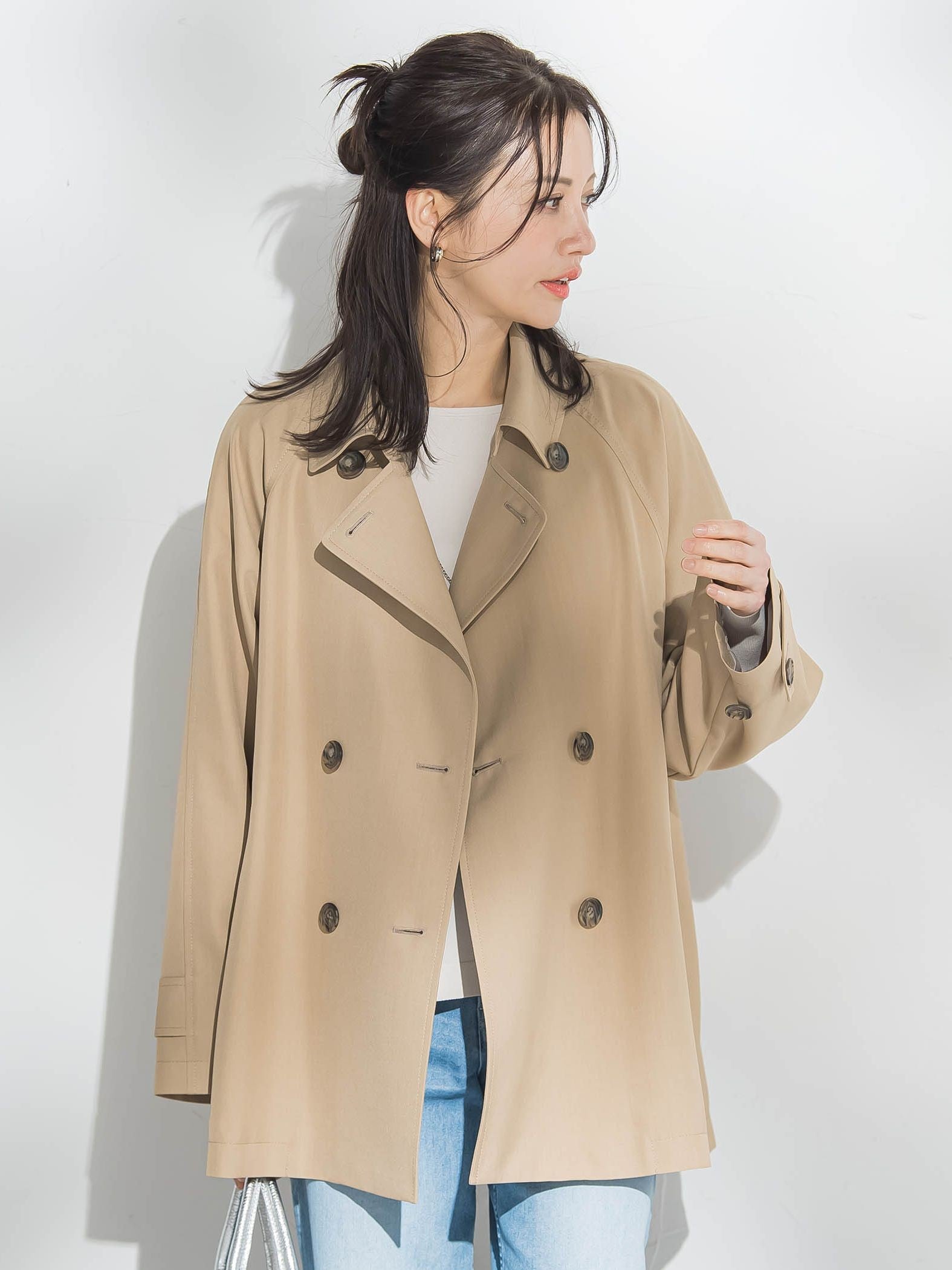 【ラク軽トレンチ】ラグランスリーブジャケット