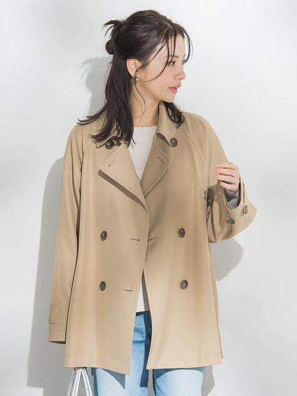 【ラク軽トレンチ】ラグランスリーブジャケット