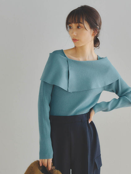 ケープデザインニット≪手洗い可能≫