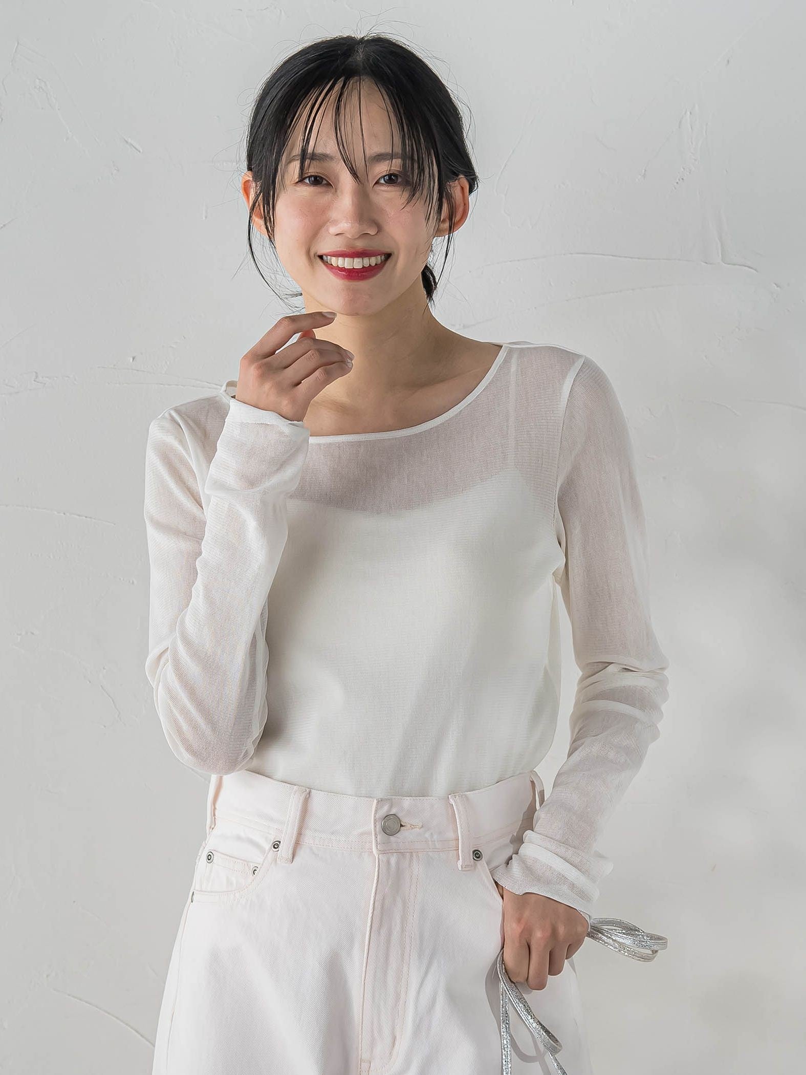 コットンサラチュールカットソー