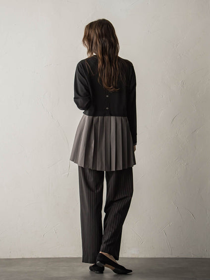 プリーツドッキングプルオーバー≪洗濯機で洗える≫