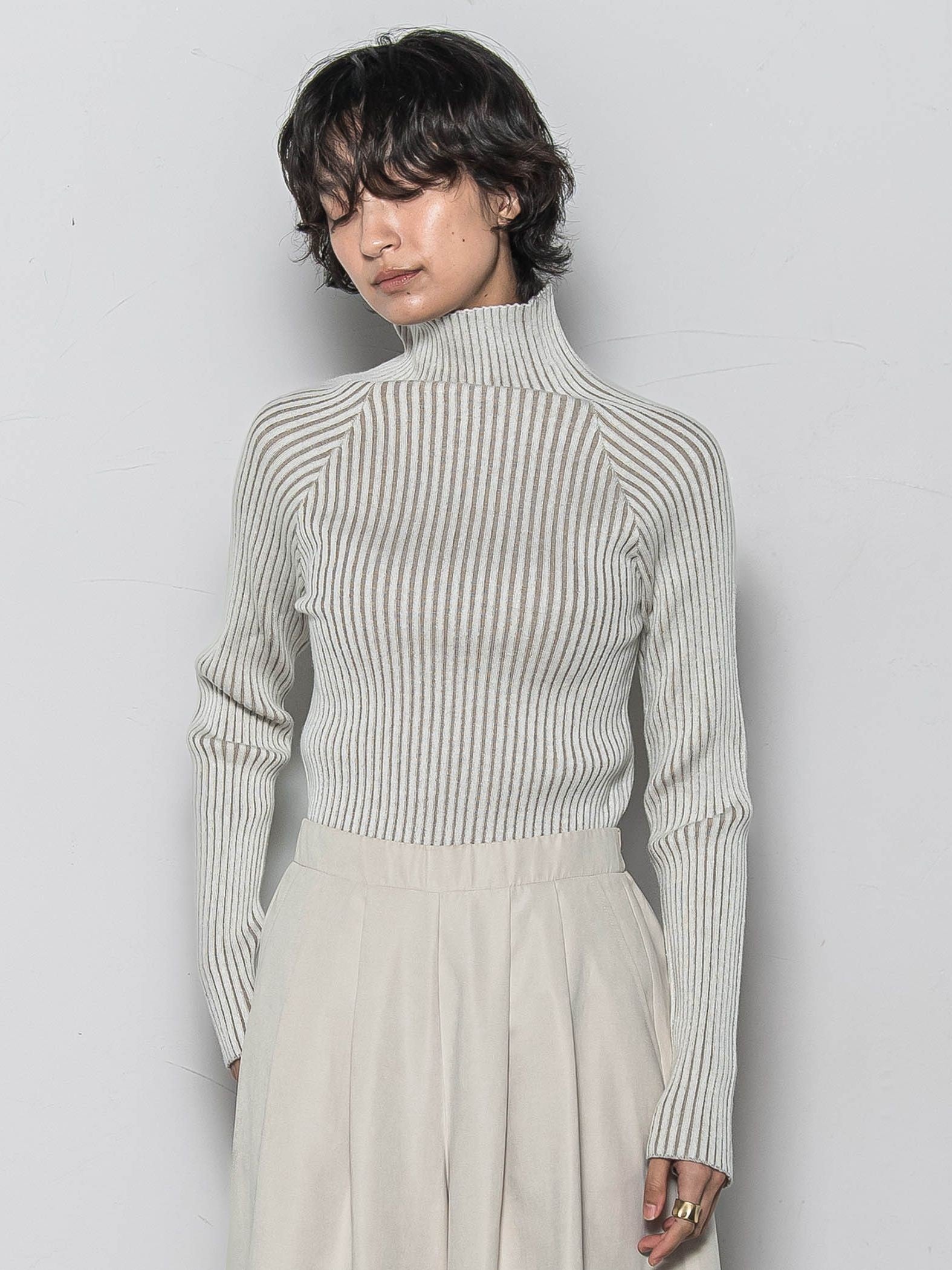 【WEB限定】プレーティングリブニットプルオーバー≪手洗い可能≫