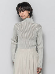 【WEB限定】プレーティングリブニットプルオーバー≪手洗い可能≫