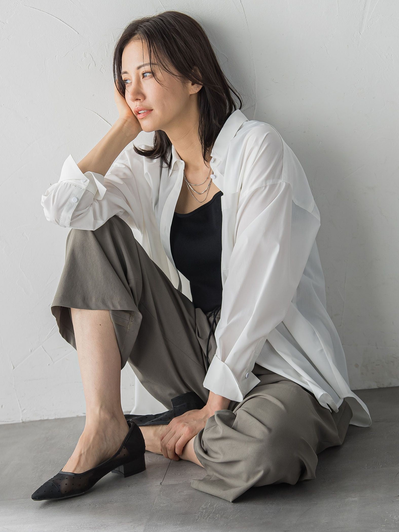 【WEB限定】Active Beautyワイドパンツ≪洗濯機で洗える≫