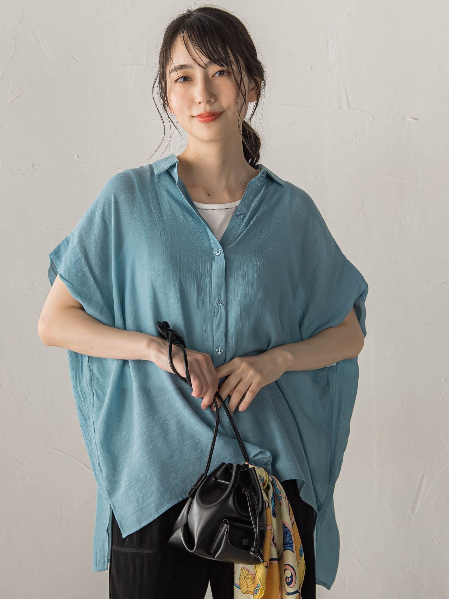【WEB限定カラーあり】ドルマンブラウス+タンクSET