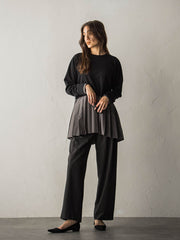 プリーツドッキングプルオーバー≪洗濯機で洗える≫