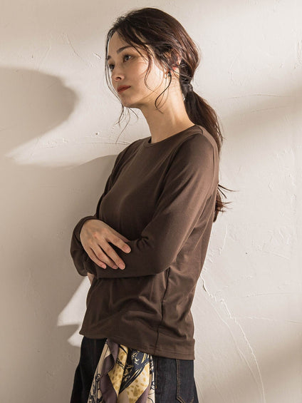 【WEB限定】吸湿発熱スムースタッチカットソー