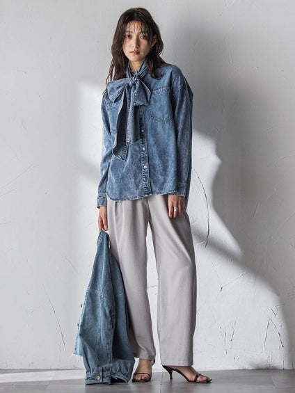 【一瞬で楽とキレイを叶える】タンブラーオックスイージーワイドパンツ≪手洗い可能≫