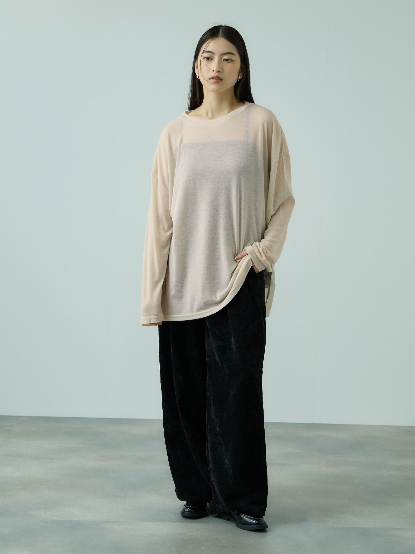 セミシアーオーバーサイズカットソー≪手洗い可能≫