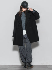 ラムウールダブルカラーコート