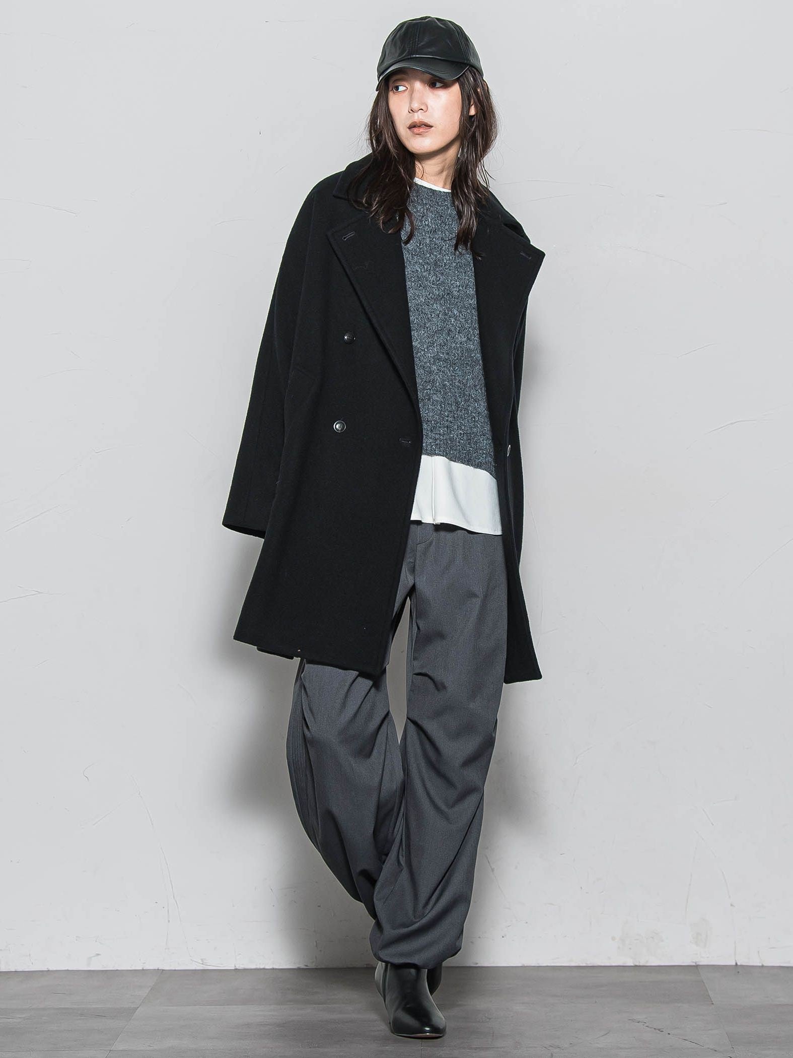 ラムウールダブルカラーコート