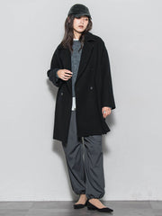 ラムウールダブルカラーコート