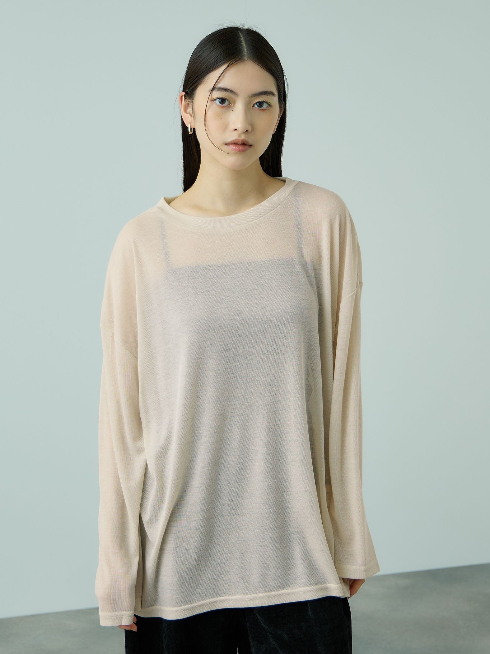 セミシアーオーバーサイズカットソー≪手洗い可能≫