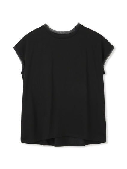 天竺シアー切替えTシャツ≪洗濯機で洗える≫