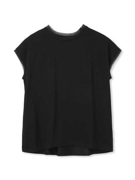 天竺シアー切替えTシャツ≪洗濯機で洗える≫