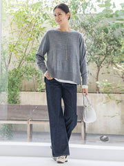 袖レースインナーカットソー