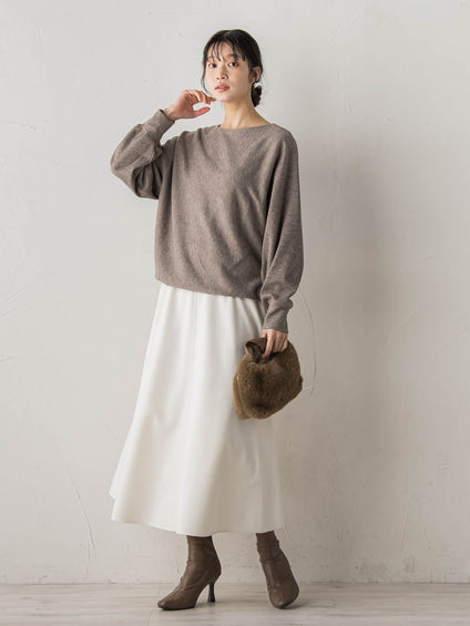 ニットコーデュロイカットソー≪手洗い可能≫