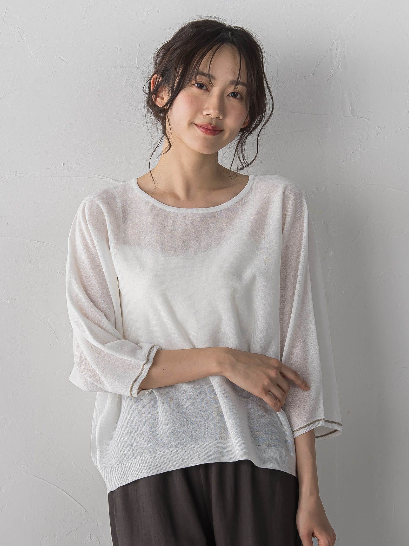 Fine UVドルマンスリーブプルオーバー