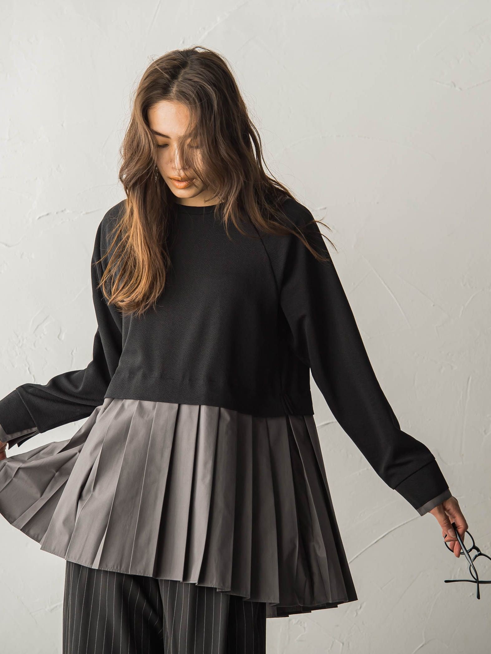 プリーツドッキングプルオーバー≪洗濯機で洗える≫