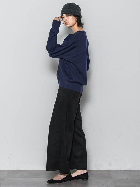 【WEB限定】刺繍ロゴニットプルオーバー≪洗濯機で洗える≫