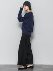 【WEB限定】刺繍ロゴニットプルオーバー≪洗濯機で洗える≫