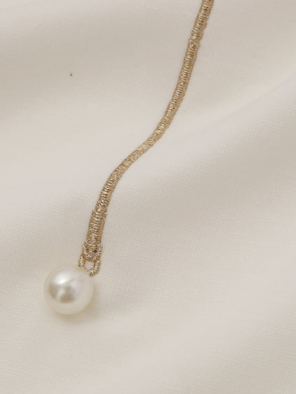 ネックレス風アクセントプルオーバー≪手洗い可能≫