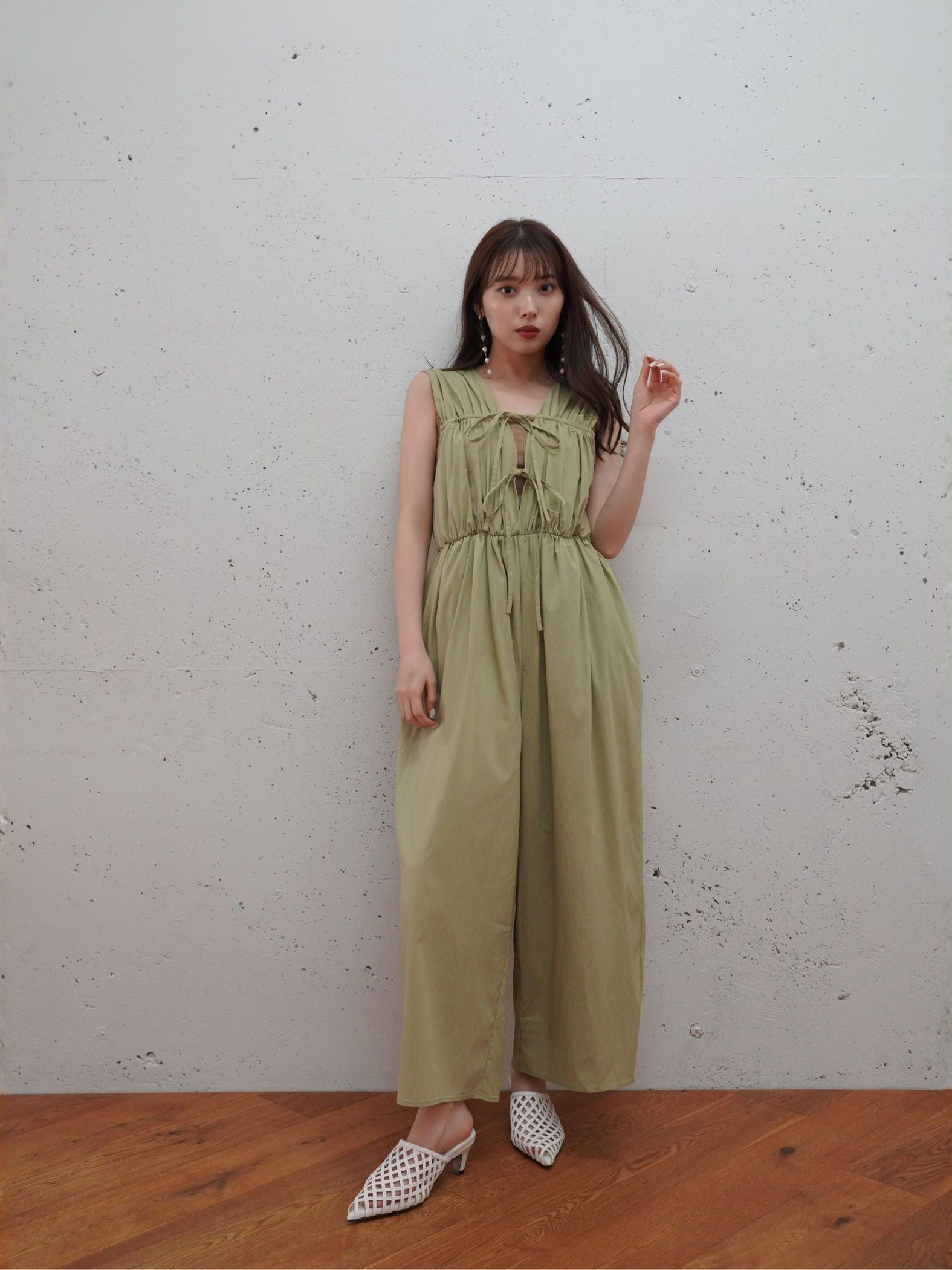 Ribbon Gather All-in-one≪洗濯機で洗える≫