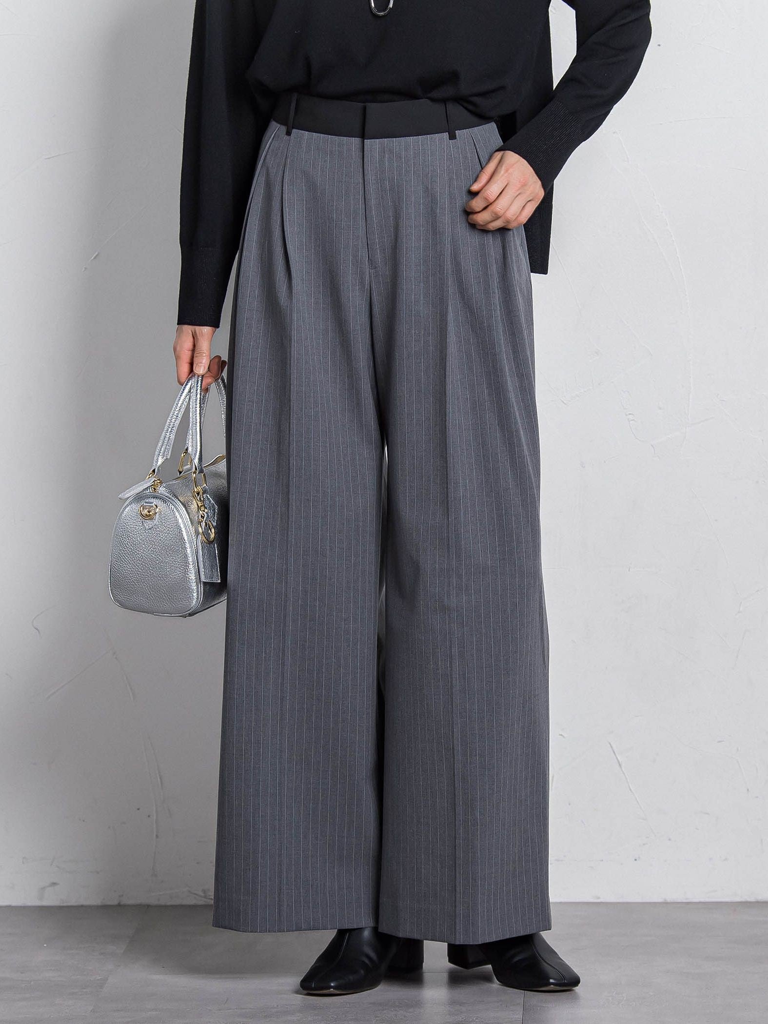 ライトウェイトストレッチワイドパンツ≪洗える≫