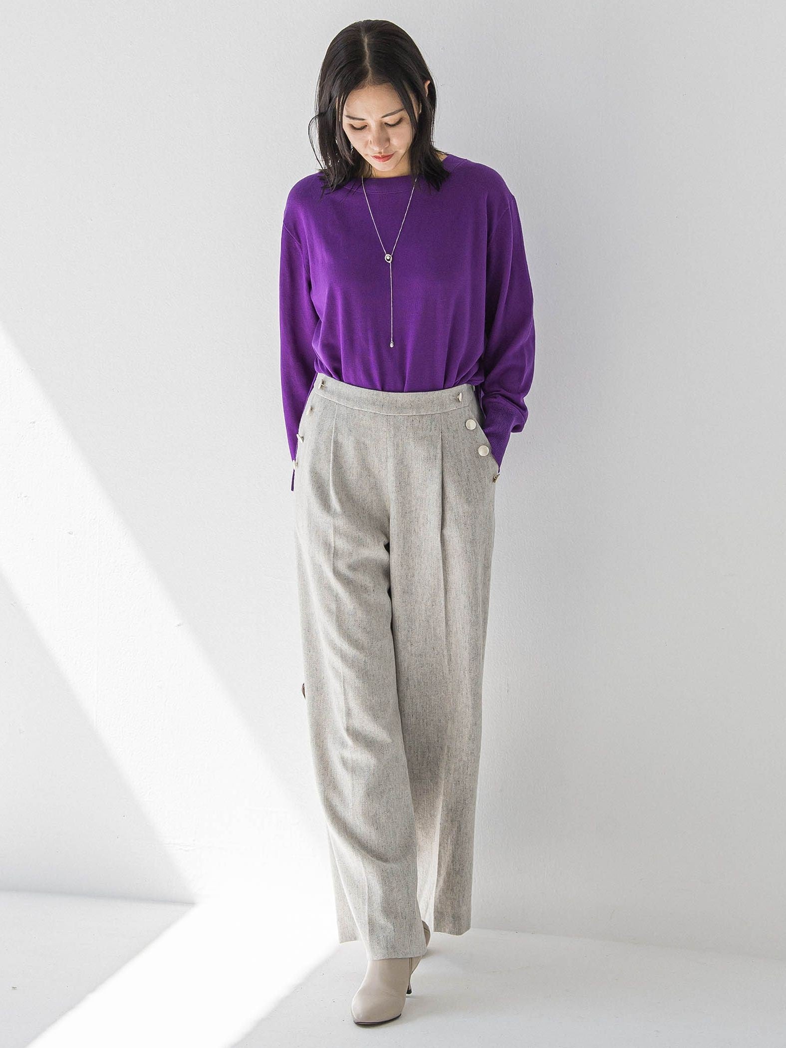 ツイルツイードワイドパンツ