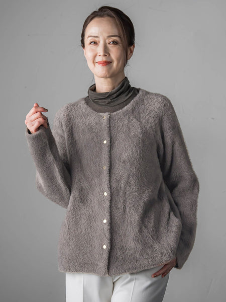 フェザーヤーンニットカーディガン