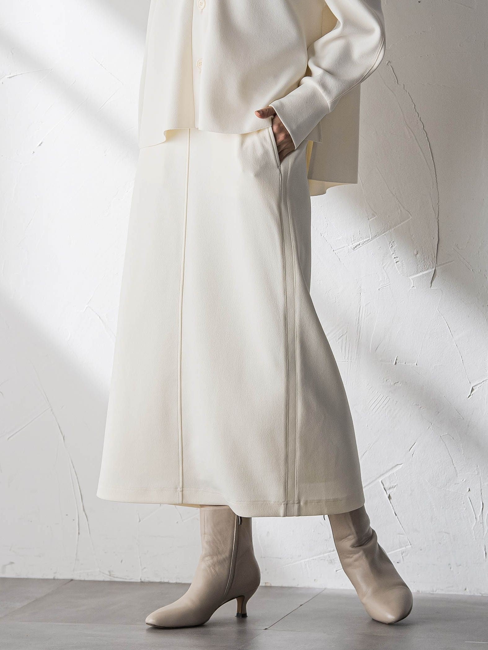 【えらべるSETUP】叶えるIラインスカート≪手洗い可能≫